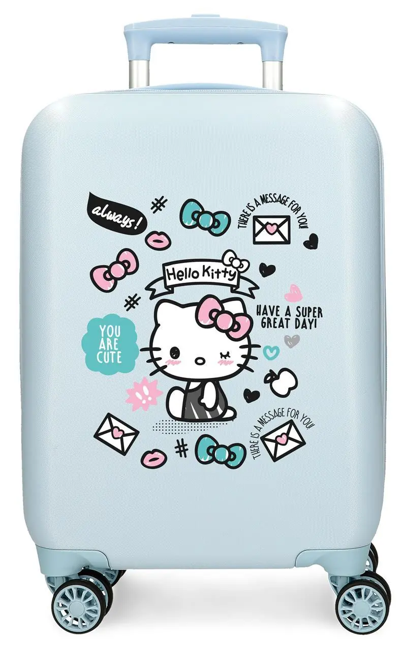 2151321 TROLLEY ABS 50CM. 4R. HELLO KITTY YOU ARE CUTE
