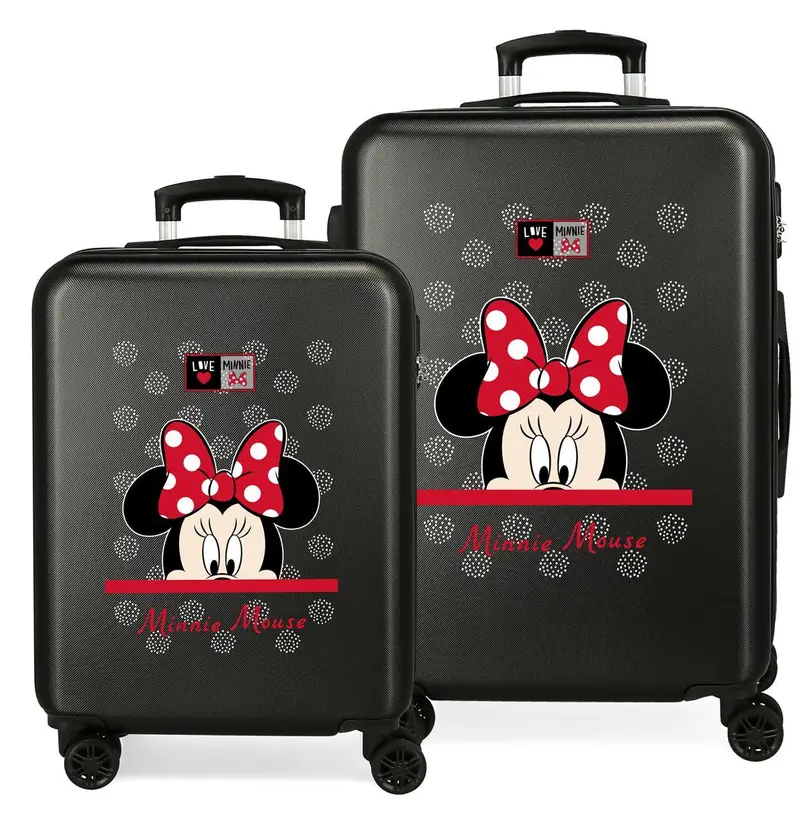 2161921 SET/2 TROLLEY  ABS 55-68CM.4R.MY PRETTY BOW MINNIE