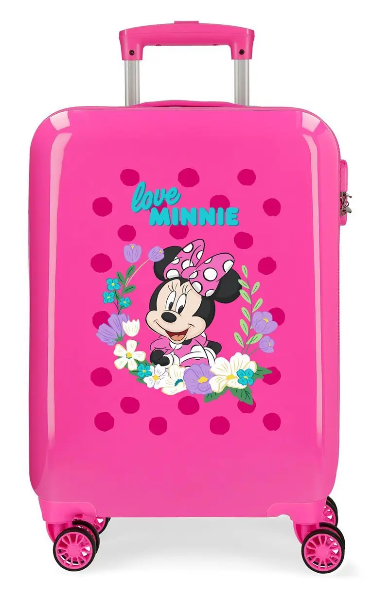 2271722 TROLLEY ABS 55CM.4R. MINNIE GOLDEN DAYS FUCSIA
