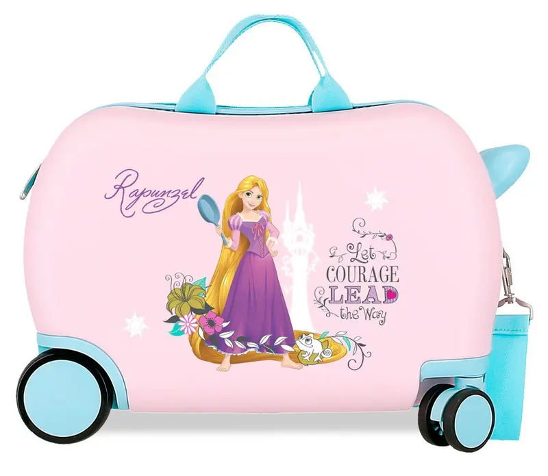 2671021 MALETA INF.ABS 4R.(2 MULTI.) 45CM. RAPUNZEL ROSA