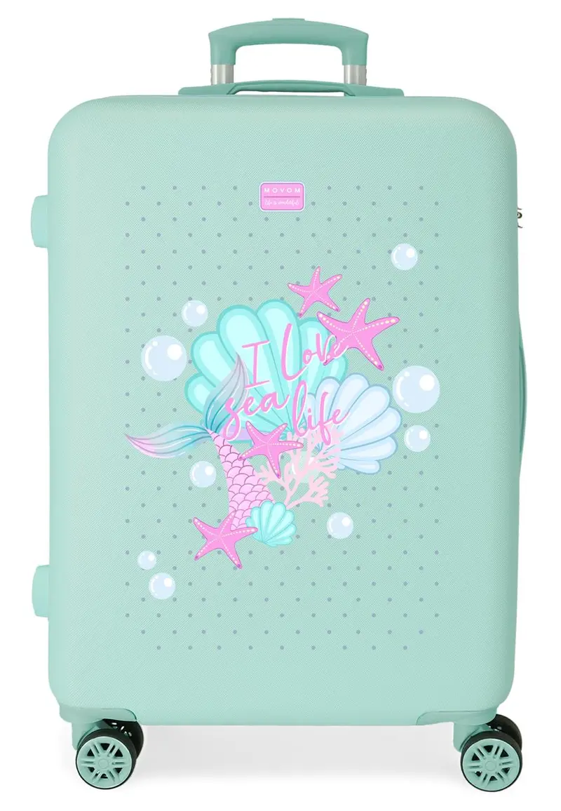 3051241 TROLLEY ABS 68CM. 4R. MOVOM I LOVE SEA LIFE TURQUESA