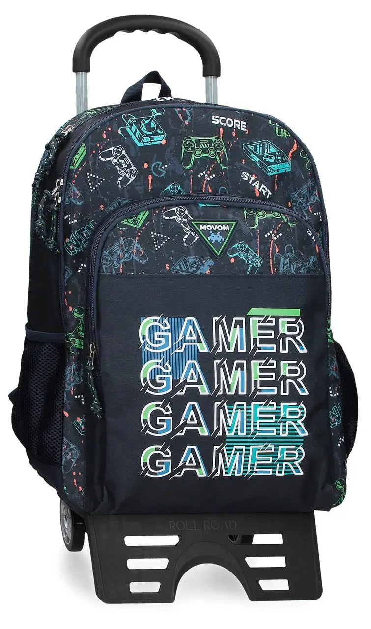 30926T1 MOCHILA ADAP. 44CM 2C. C/CARRO. MOVOM GAME OVER