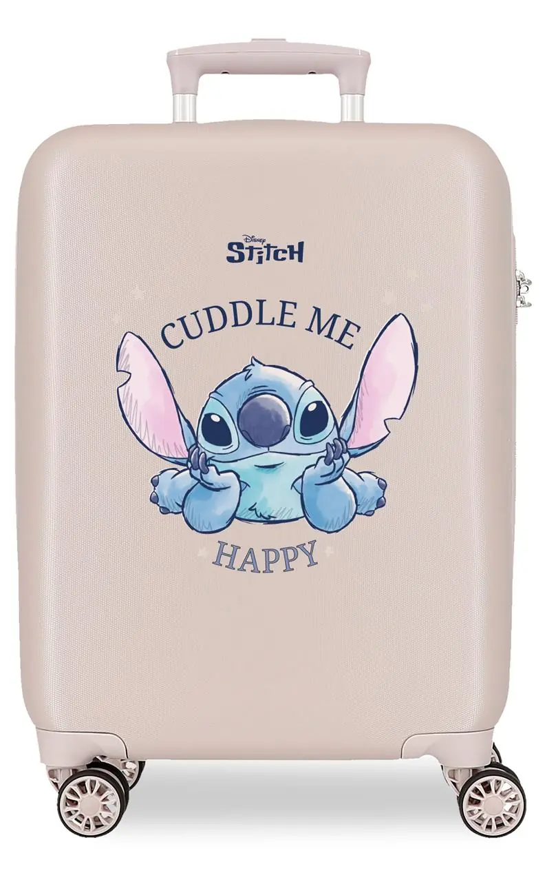 3111141 TROLLEY ABS 55CM.4R. STITCH CUDDLE ME HAPPY BEIGE