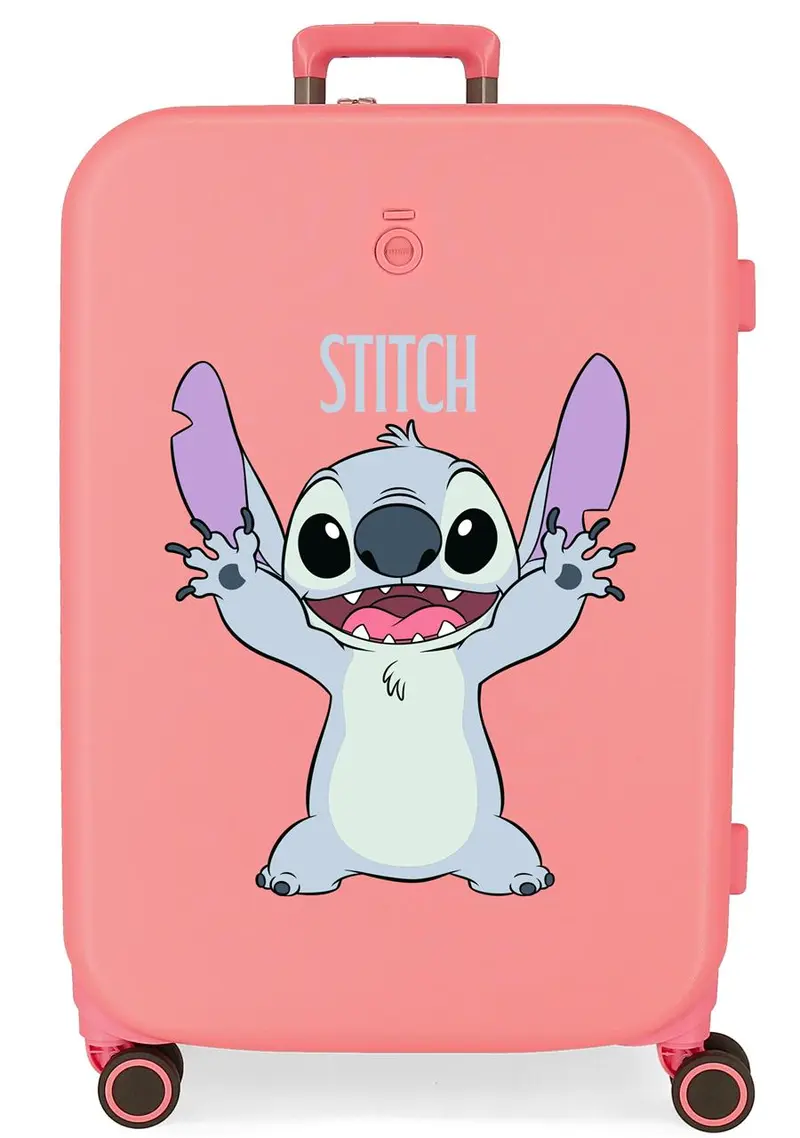 3199241 TROLLEY ABS 70CM.4R. STITCH PLAYFUL CORAL