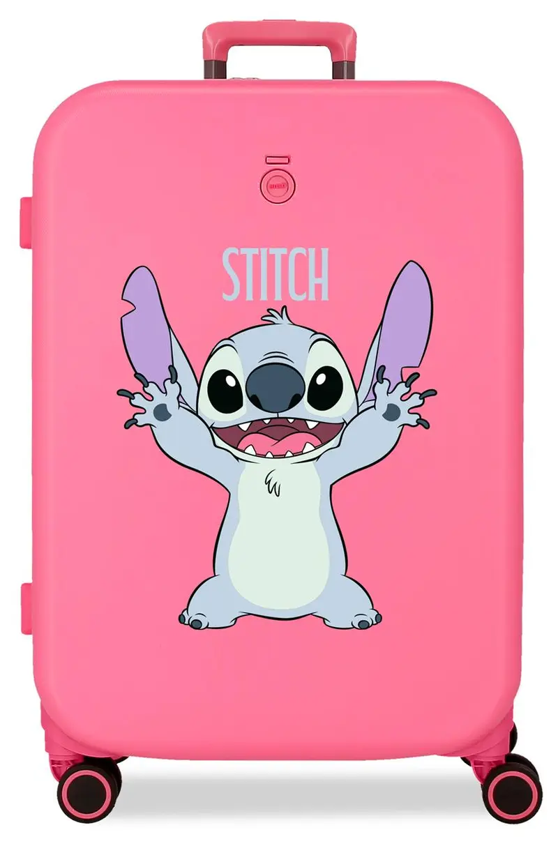 3199245 TROLLEY ABS 70CM.4R.ENSO STITCH PLAYFUL FUCSIA