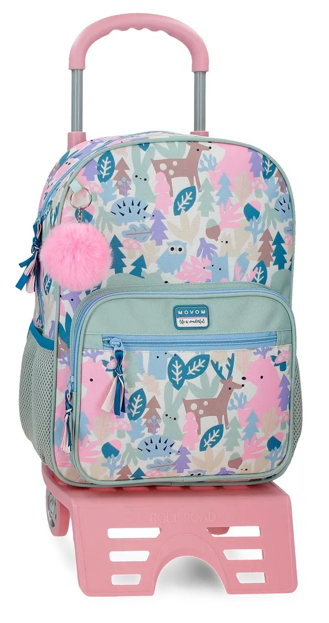 32522T2 MOCHILA ADAP. 38CM. C/CARRO. MOVOM FOREST VER CL