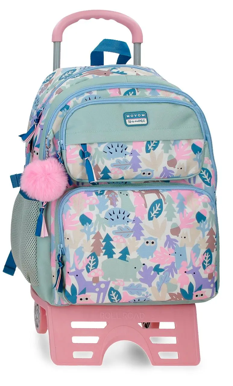 32524T2 MOCHILA ADAP. 45CM 2C. C/CARRO. MOVOM FOREST VER CL