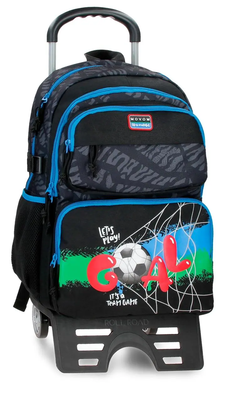 32824T1 MOCHILA ADAP. 45CM 2C. C/CARRO. MOVOM OFFSIDE NEGRO