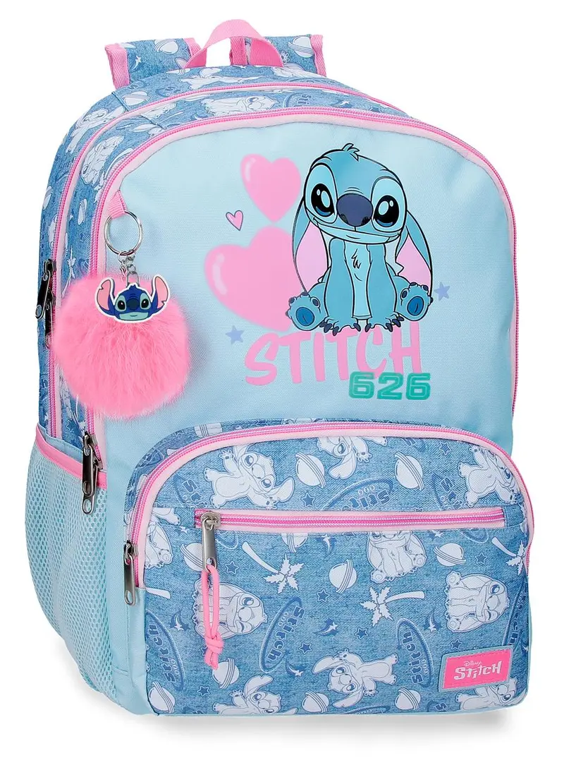 32924F1 MOCHILA ADAP. 44CM 2C. STITCH HEARTS