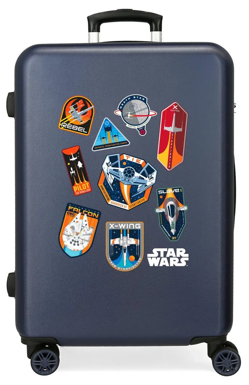 3441824 TROLLEY ABS 65CM. 4R. STAR WARS BADGES SPACE MISSION