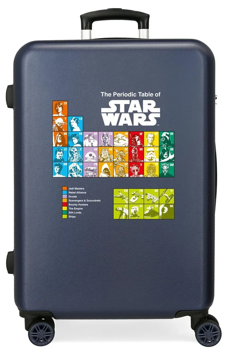 3441828 TROLLEY ABS 65CM. 4R. STAR WARS BADGES THE PERIODIC