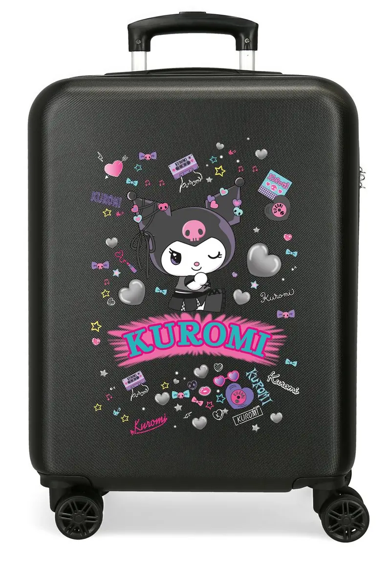 3461142 TROLLEY ABS 55CM. 4R. KUROMI RETRO POP NEGRO