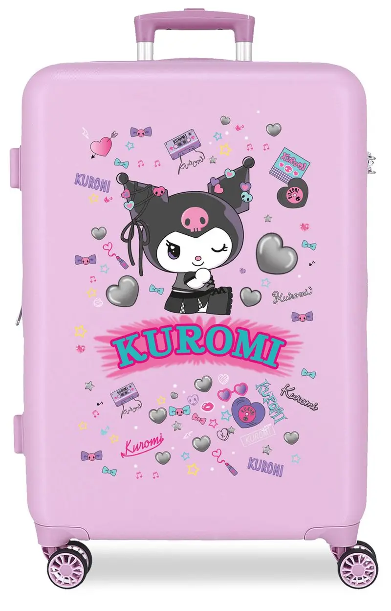 3461241 TROLLEY ABS 65CM. 4R. KUROMI RETROPOP LILA