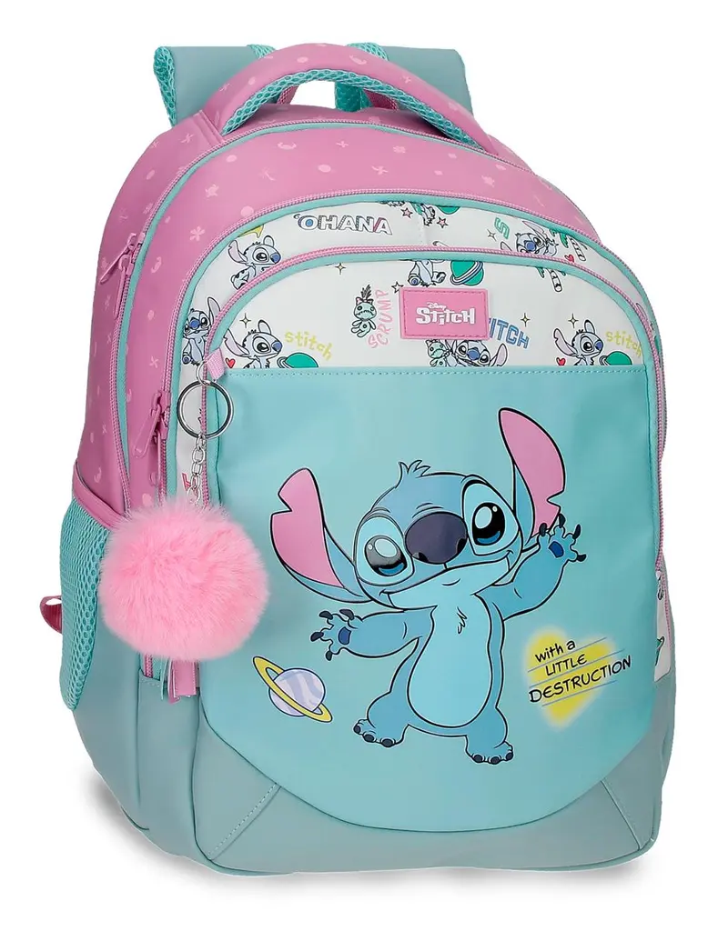 34724F1 MOCHILA ADAP. 42CM 3C. STITCH LITTLE DESTRUCTION