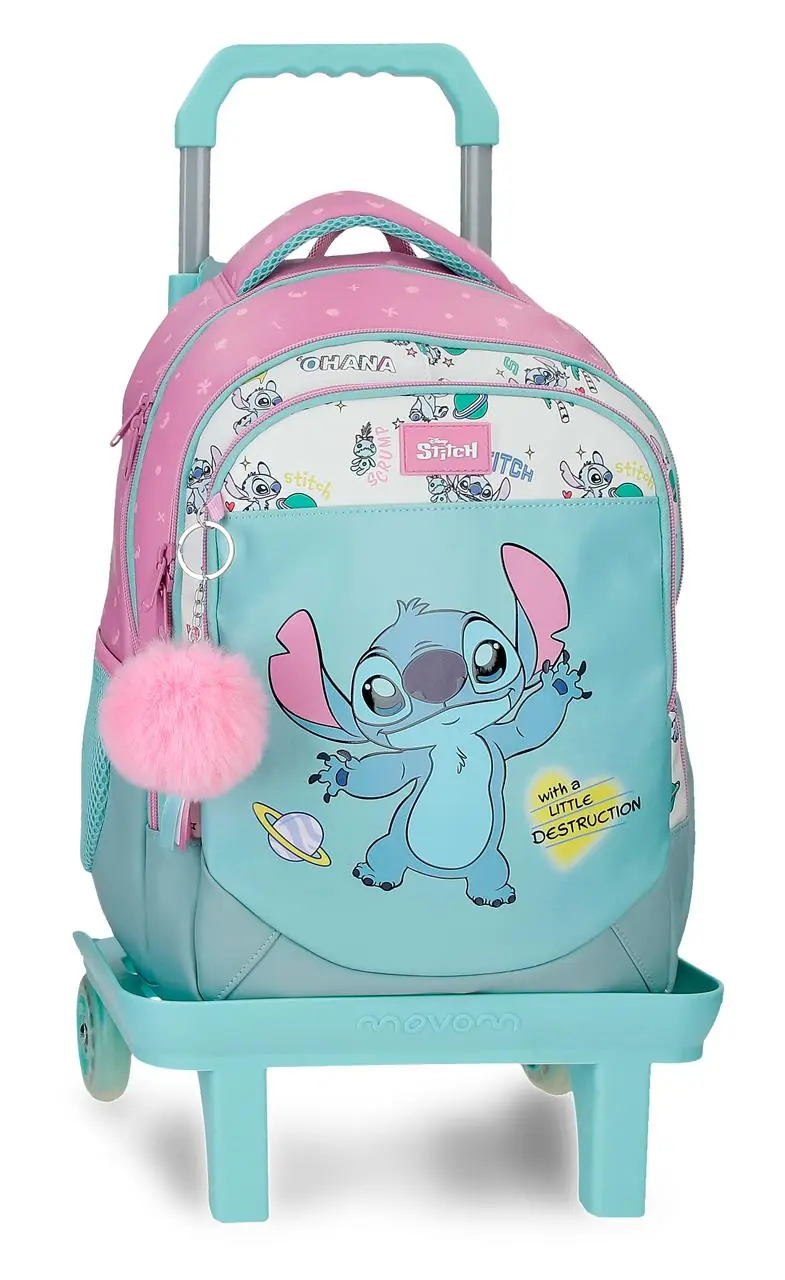 34724V1 MOCHILA ADAP. 42CM 3C. C/CARRO. STITCH