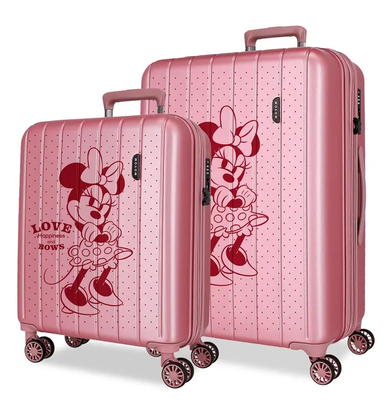 3518944 SET/2 TROLLEY ABS 55-65CM.4R.C/EXP. MINNIE LOVE ROSA