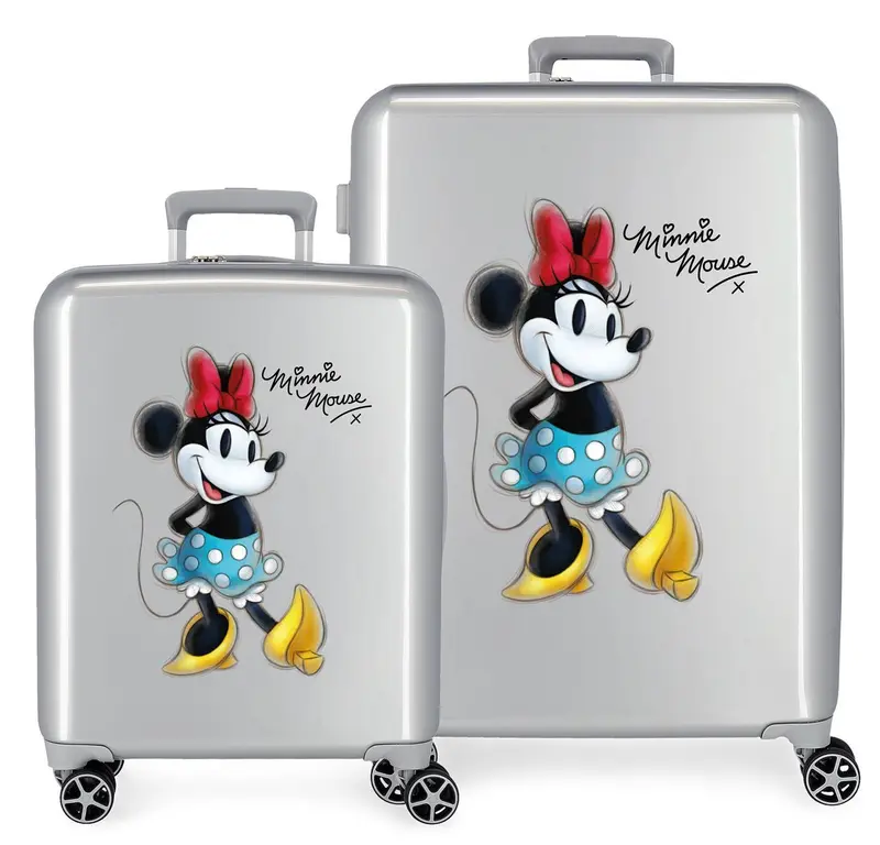 3649722 SET 2/ TROLLEYS ABS 55/70CM.4R.  JOYFUL MINNIE