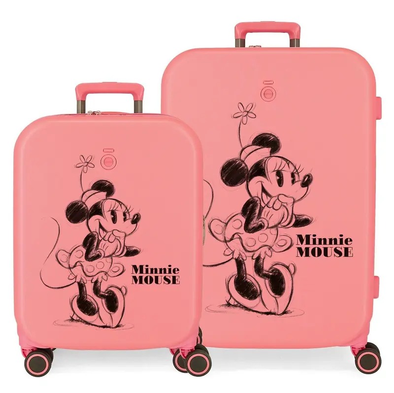 3669522 SET/2 TROLLEY ABS  55-70CM.4R. MINNIE HAPPINESS CORA
