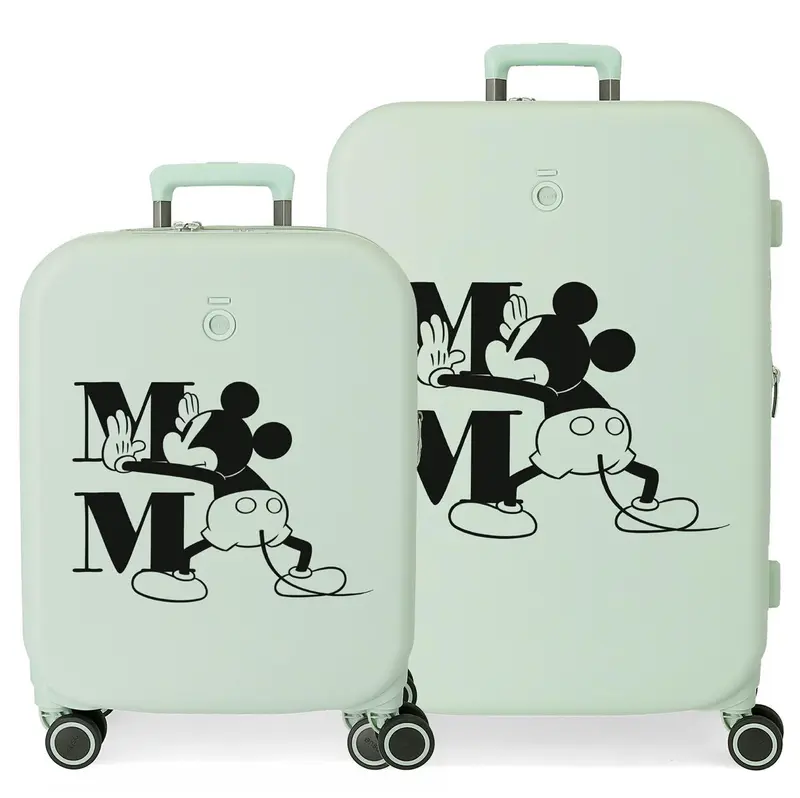 3669524 SET/2 TROLLEY ABS  55-70CM.4R. MICKEY HAPPINESS VERD