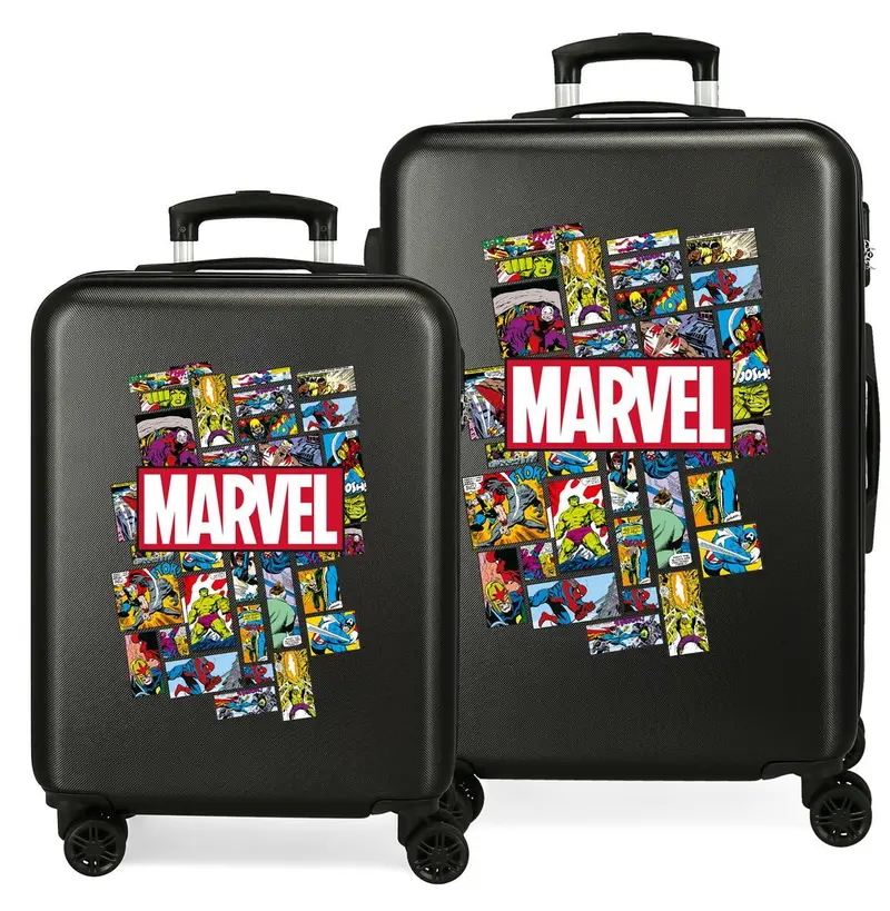 3681962 SET/2 TROLLEY  ABS 55-68CM.4R.COMIC MARVEL