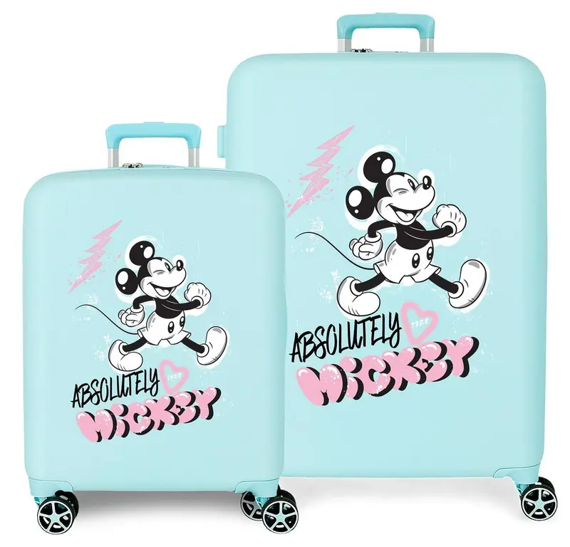 3739725 SET/2 TROLLEY ABS 55-70CM.4R.MICKEY FRIENDLY TURQUE
