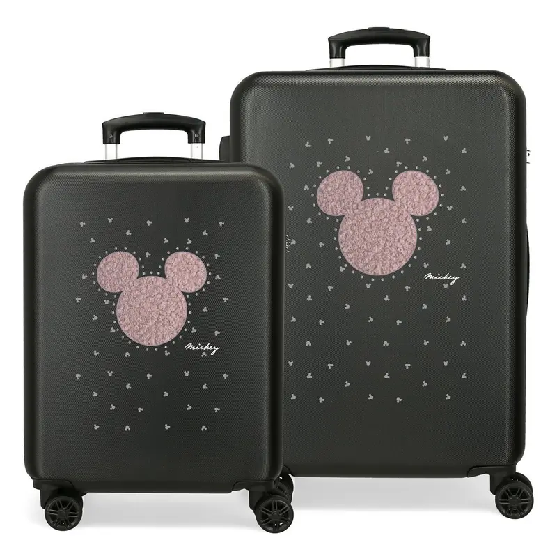 3821421 SET/2 TROLLEY ABS 55-65CM.4R.MICKEY STUD NEGRO