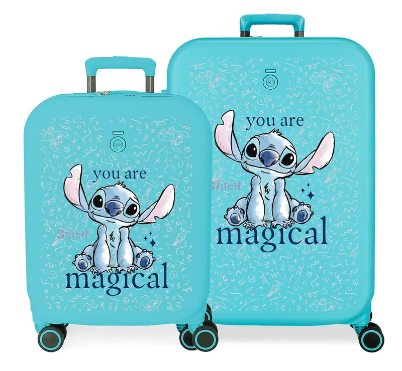 3859524 SET/2 TROLLEY ABS 55-70CM.4R.STITCH YOU ARE MAGICAL