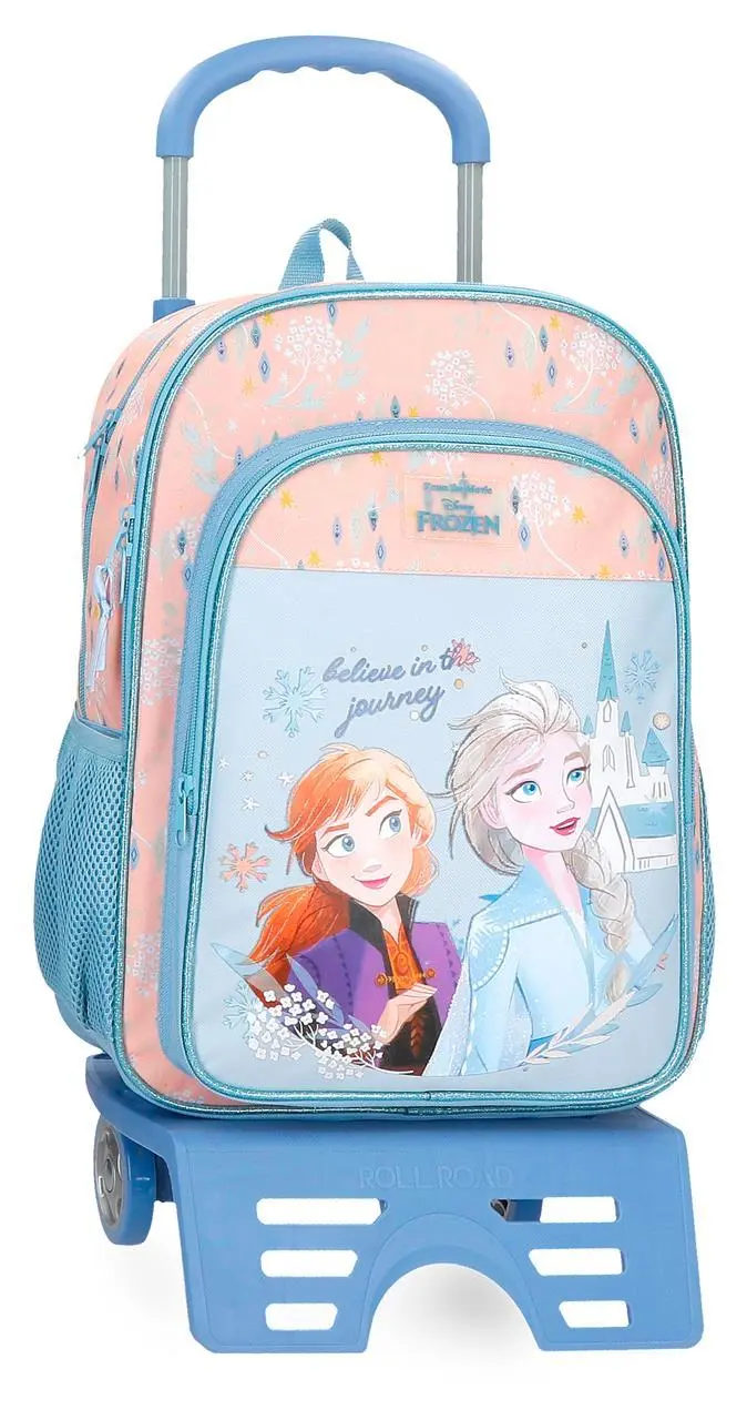 42124T1 MOCHILA ADAP. 40CM 2C. C/CARRO. FROZEN BELIEVE IN TH
