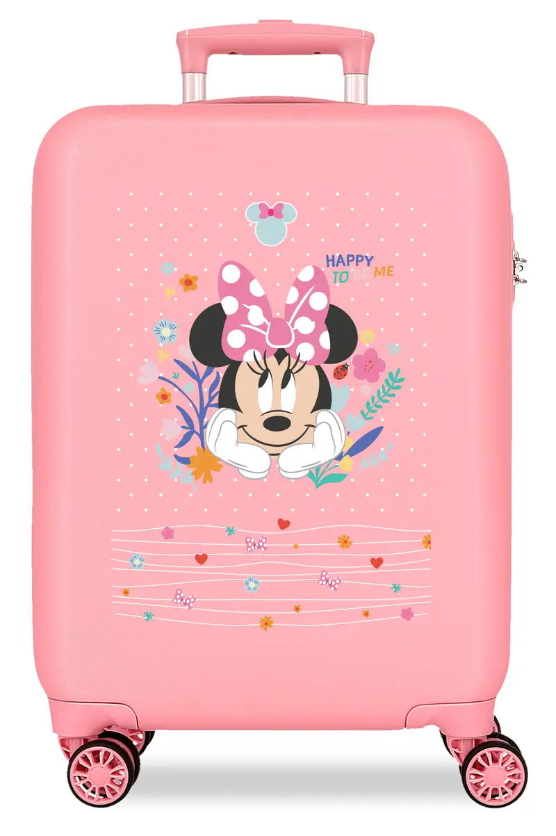 4321111 TROLLEY ABS 55CM. 4R. MINNIE HAPPY TO BE ME ROSA