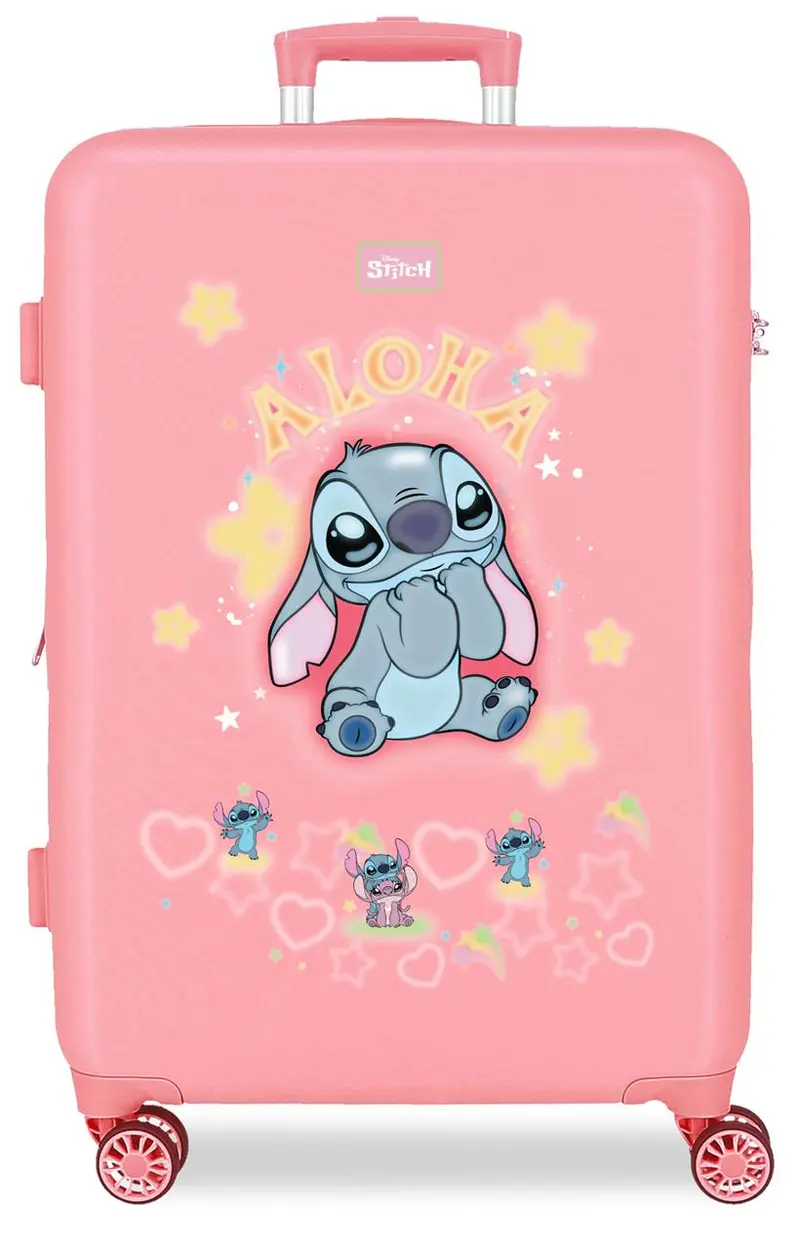 4351211 TROLLEY ABS 65CM. 4R. STITCH YOU&ME ROSA