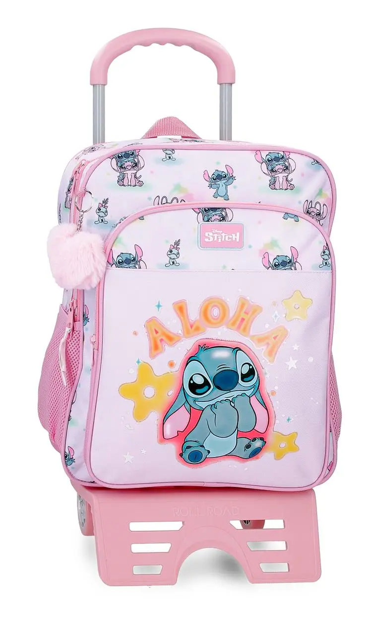 43524V1 MOCHILA ADAP. 40CM 2C. C/CARRO STITCH YOU & ME