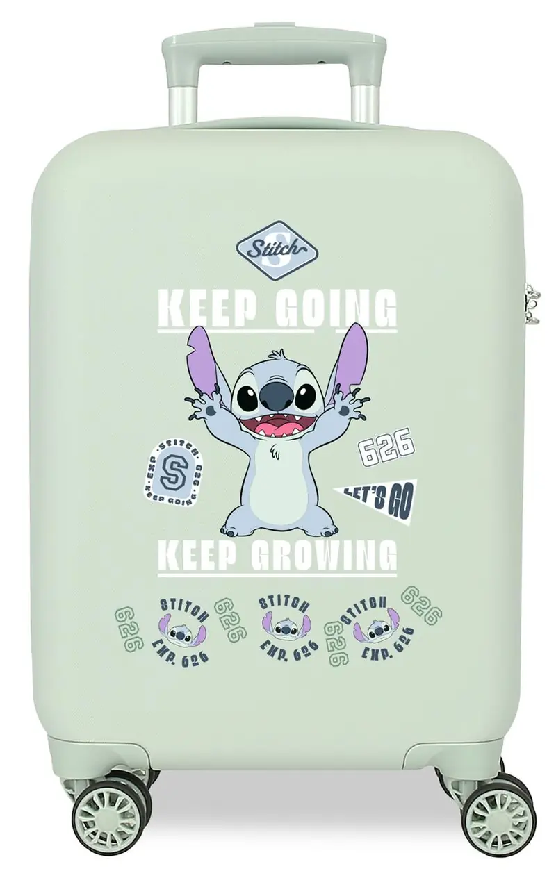4361311 TROLLEY ABS 50 CM. 4R. STITCH KEEP GOING MENTA