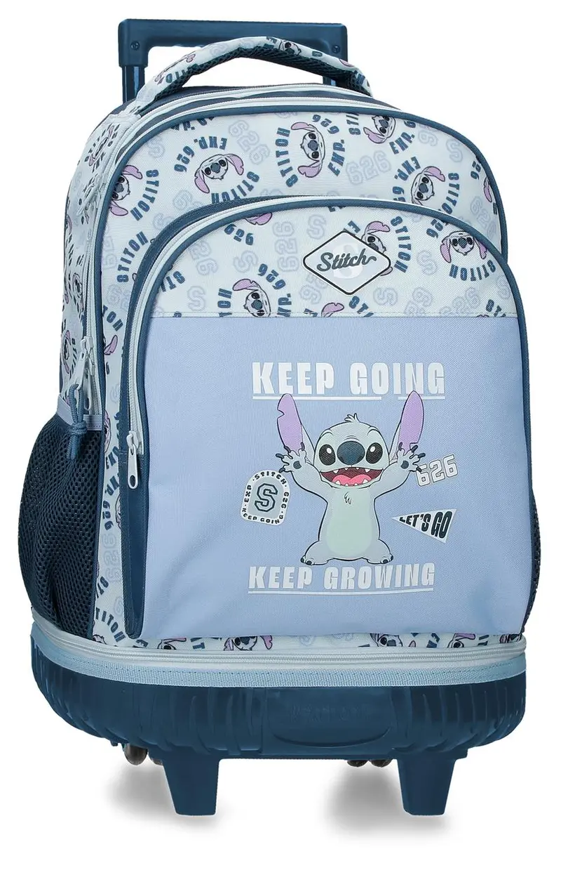 4362911 MOCHILA COMPACT DESM. 2R. STITCH KEEP GOING