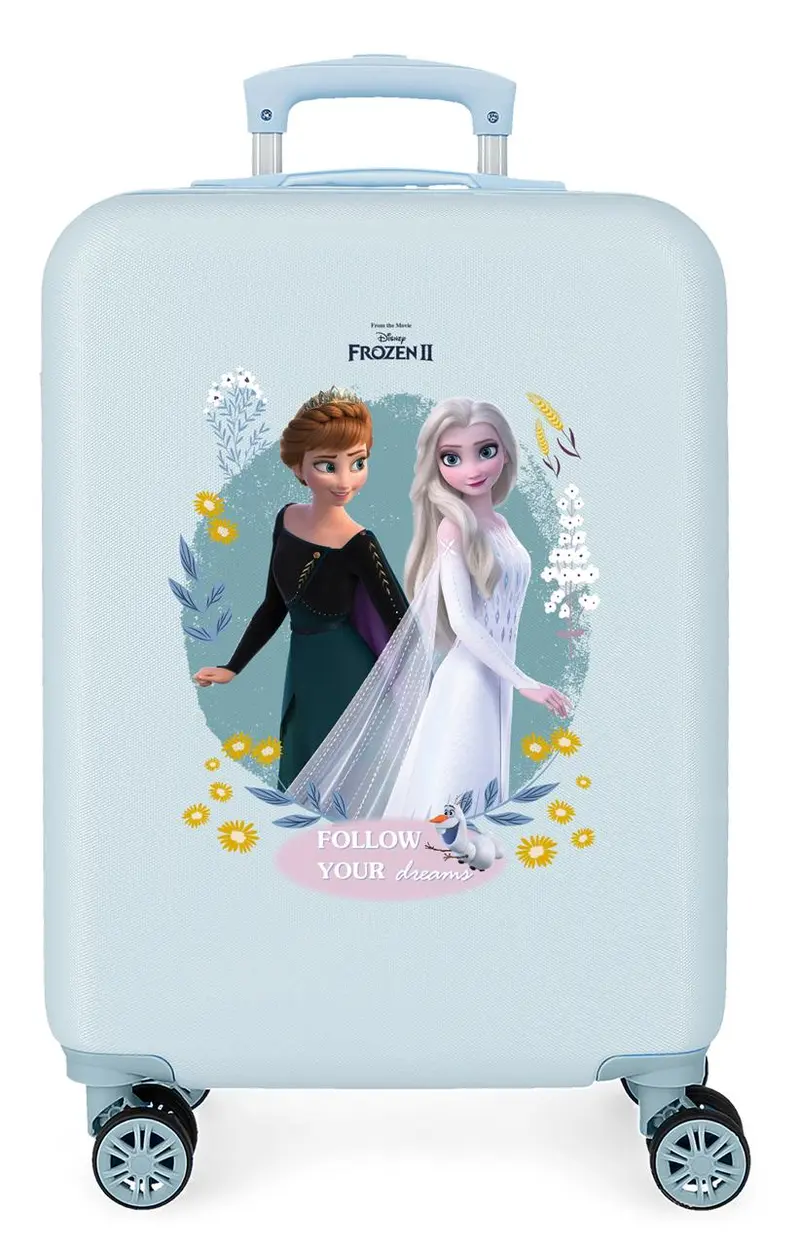 4441722 TROLLEY ABS 55CM. 4R. FROZEN FOLLOW YOUR DREAMS AZUL