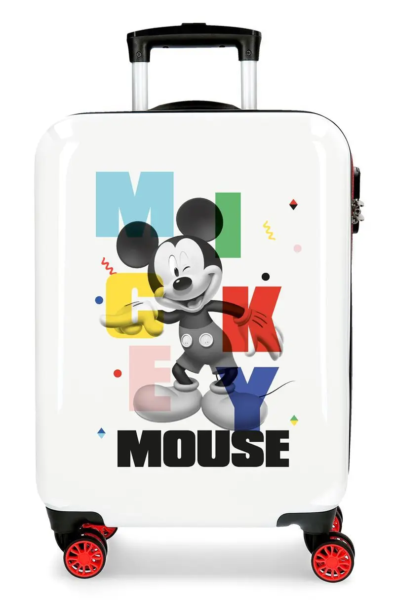 4471721 TROLLEY ABS 55CM. 4R. MICKEYS PARTY BLANCO