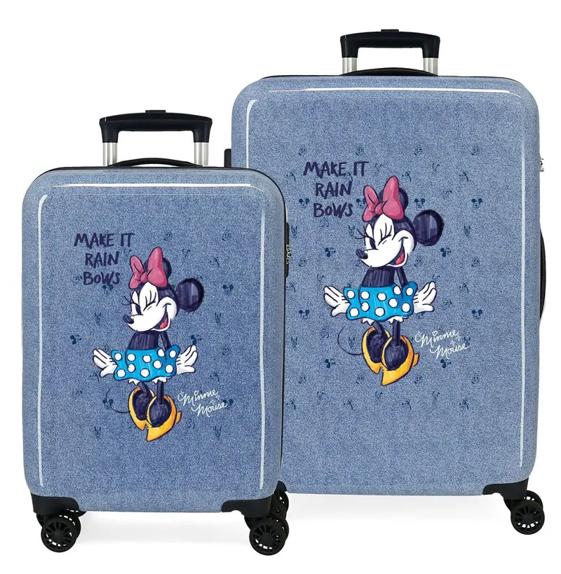 4531921 SET/2 TROLLEY  ABS 55-68CM.4R.MINNIE MAKE IT RAIN BO