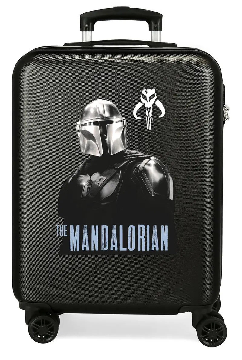 4541721 TROLLEY ABS 55CM. 4R. STAR WARS THE MANDALORIAN NEGR
