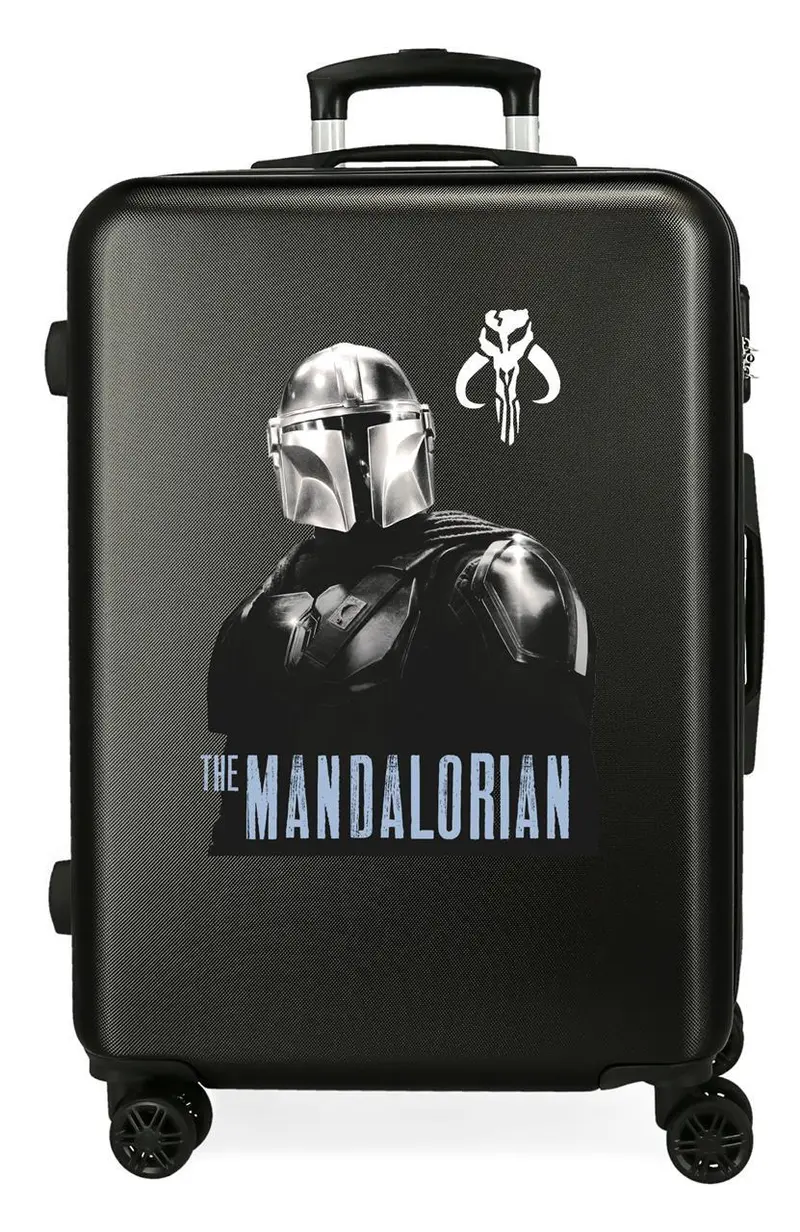 4541821 TROLLEY ABS 65CM. 4R. STAR WARS THE MANDALORIAN NEGR