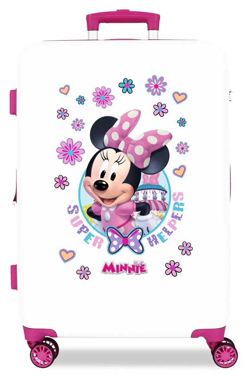 4571263 TROLLEY ABS 65CM.4R.MINNIE HAPPY HELPERS BLANCO