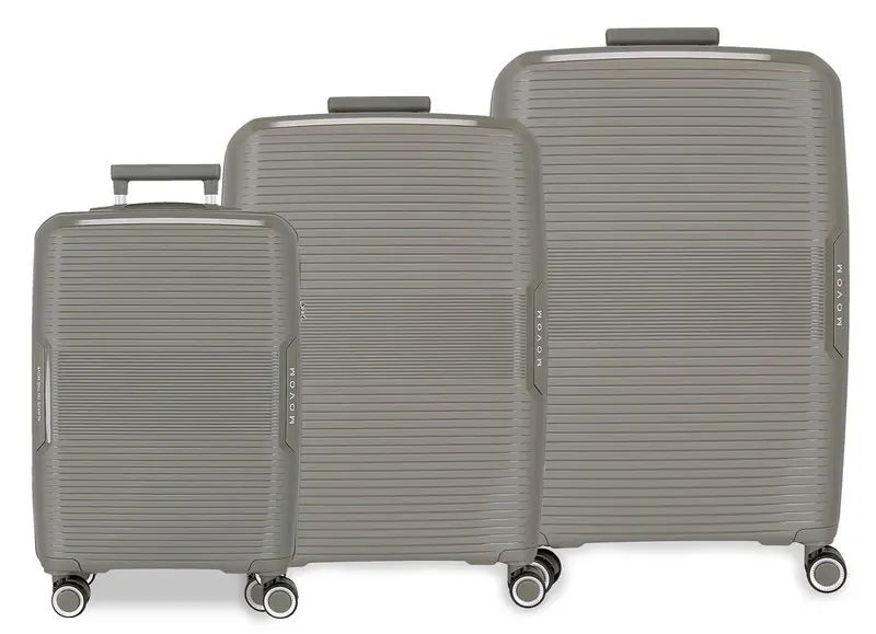 5329424 SET/3 TROLLEY PP 55-68-78CM. 4R. MOVOM INARI GRIS