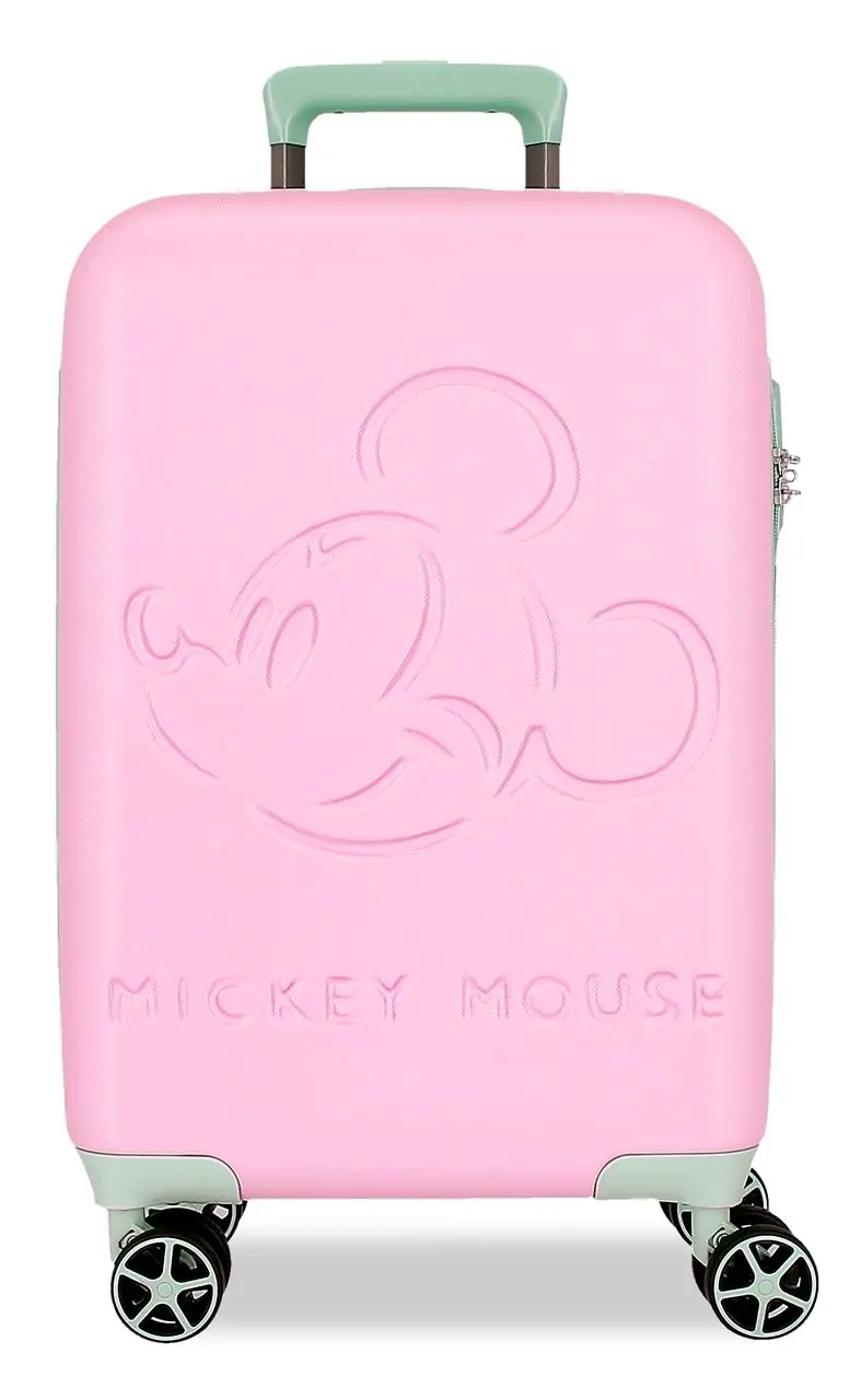 5438522 TROLLEY ABS 55CM. 4R. MICKEY CRAZY TRIP ROSA