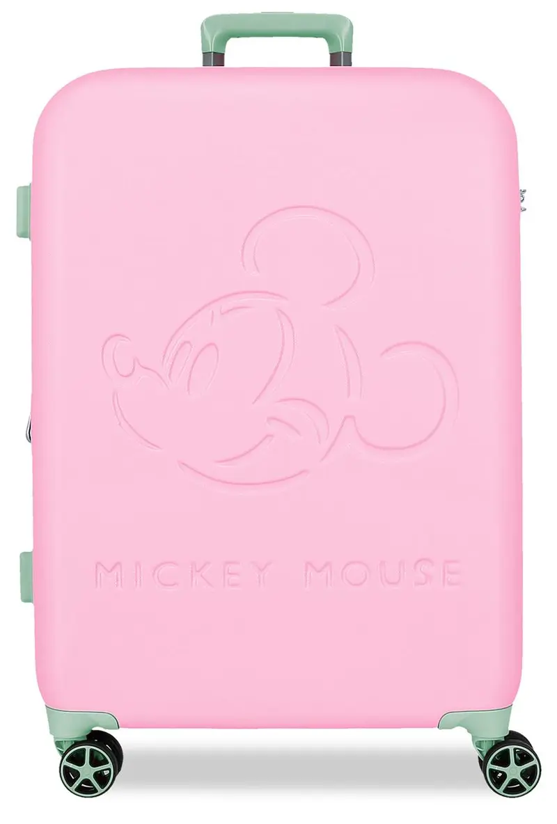 5439222 TROLLEY ABS 65CM. 4R. MICKEY CRAZY TRIP ROSA