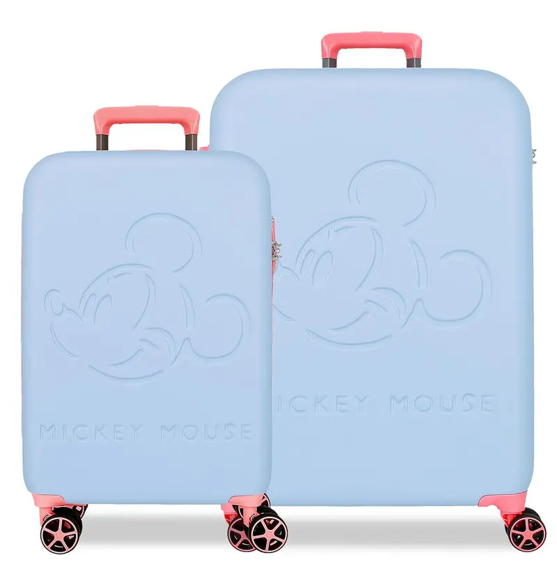 5439521 SET/2 TROLLEY ABS 55-65CM. 4R. MICKEY CRAZY TRIP AZU