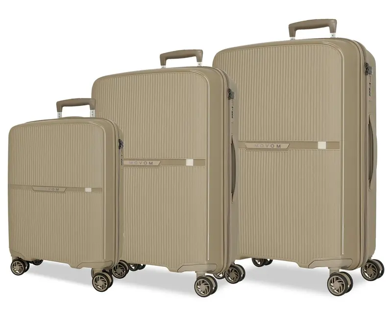 5519425 SET/3 TROLLEY PP. 56-66-76CM. 4R. MOVOM MOON TAUPE