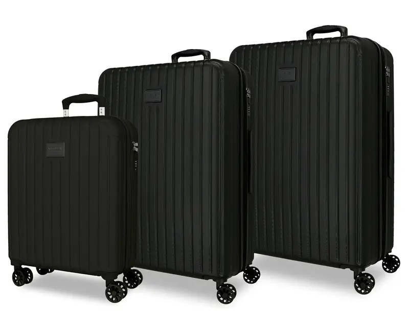 5558420 SET/3 TROLLEY ABS 55-68-78CM. C/EXP. 4R. TIMBER NEGR