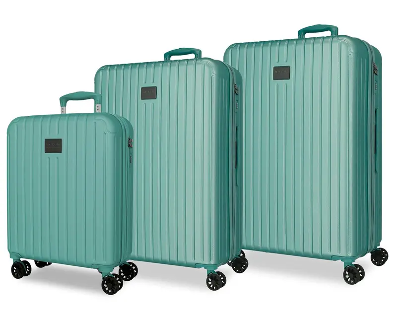5558423 SET/3 TROLLEY ABS 55-68-78CM. C/EXP. 4R. TIMBER TURQ