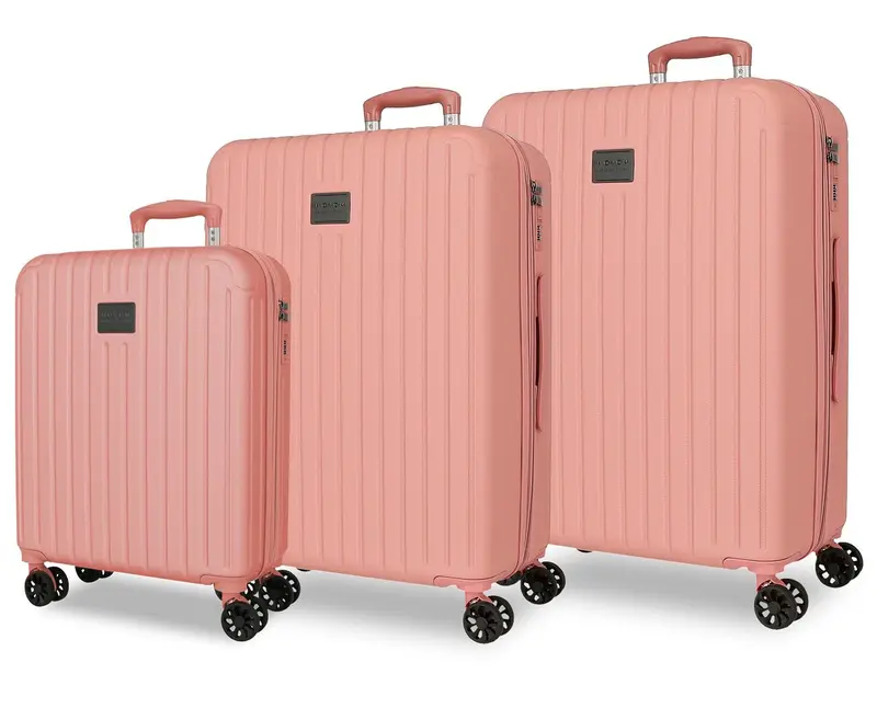 5558424 SET/3 TROLLEY ABS 55-68-78CM. C/EXP. 4R. TIMBER NUDE