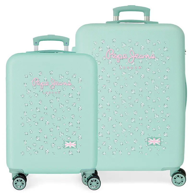 6041442 SET/2 TROLLEY ABS 55-65CM. 4R. PJL NORA TURQUESA