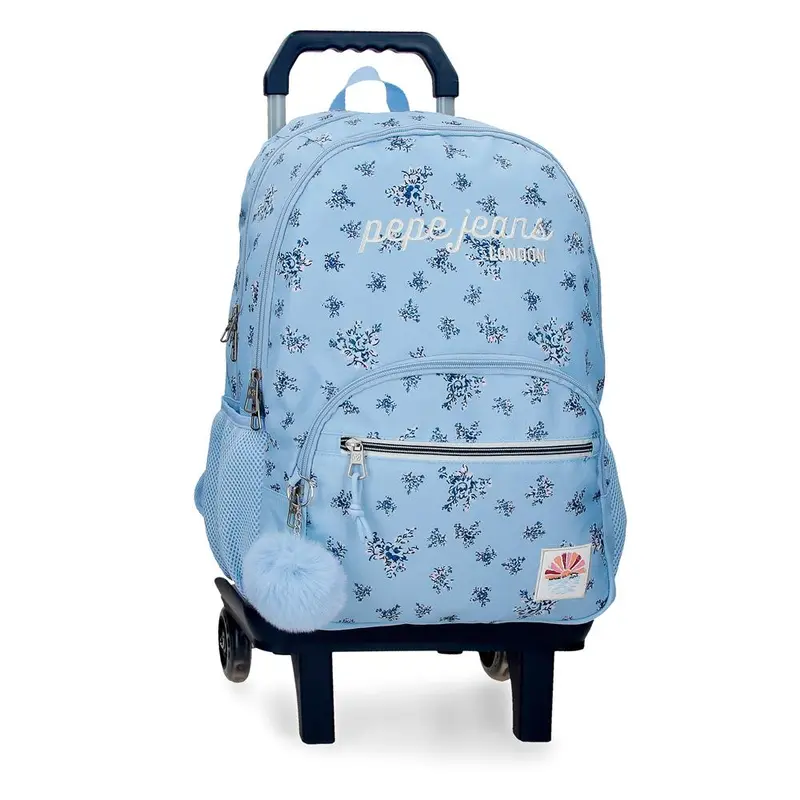 60825V2 MOCHILA ADAP. 44CM 2C. C/CARRO. PJL OLIVIA AZU CL