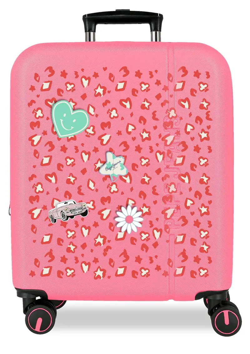 6098642 TROLLEY ABS 55CM. C/EXP. 4R. PJL EVELYN FUCSIA